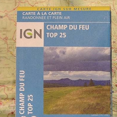 Carte rando Champ du Feu TOP 25 - IGN